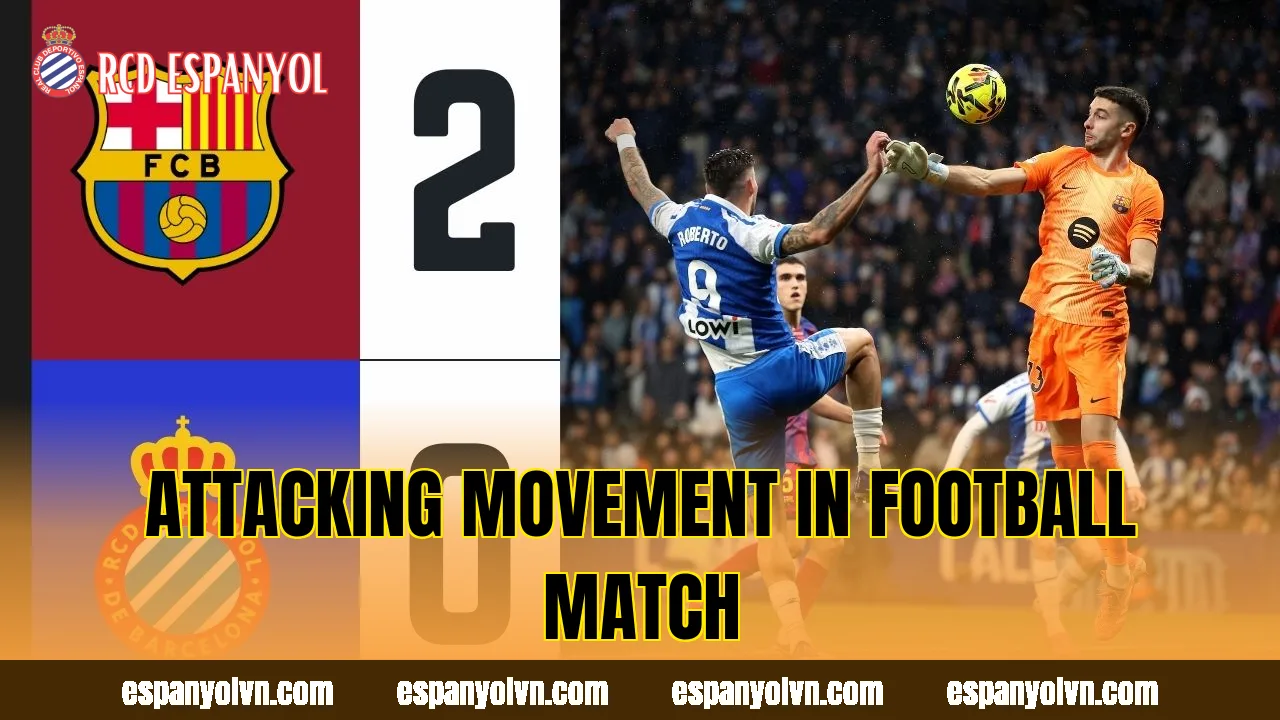 Attacking movement in football match