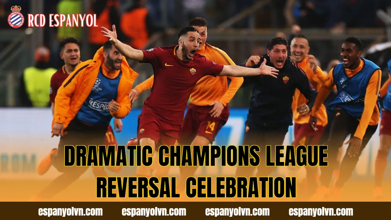 Dramatic Champions League reversal celebration