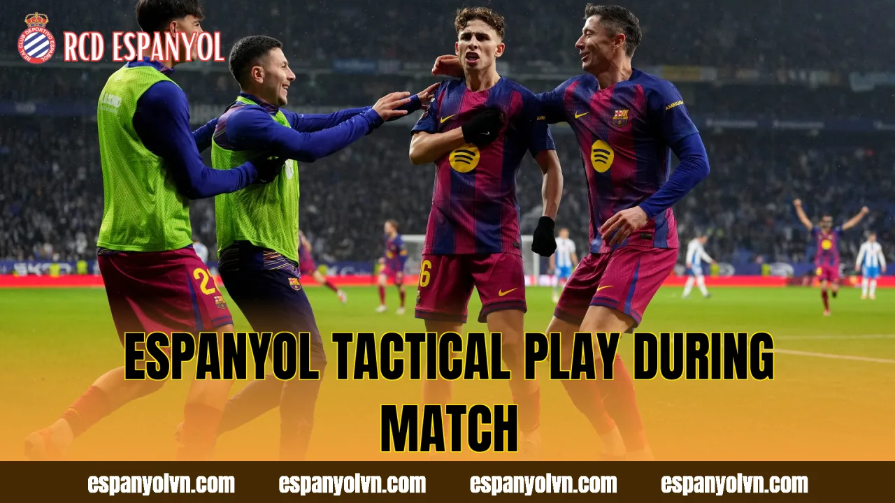 Espanyol tactical play during match