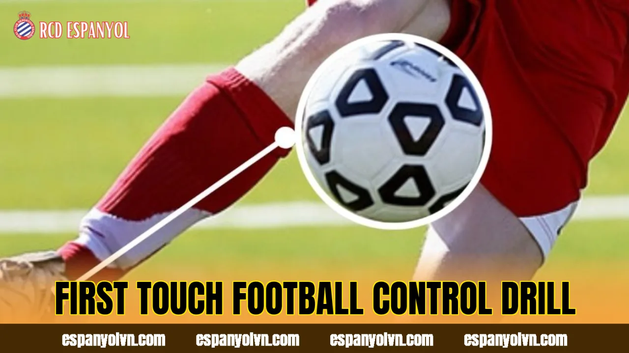 First touch football control drill