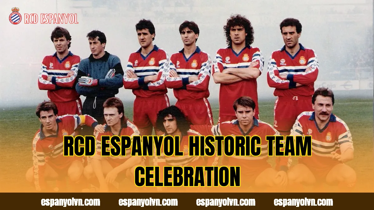 RCD Espanyol historic team celebration