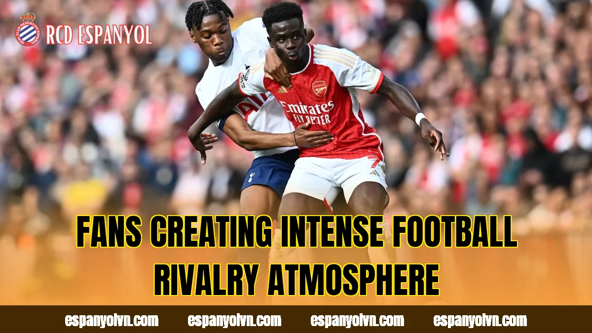 Fans creating intense football rivalry atmosphere