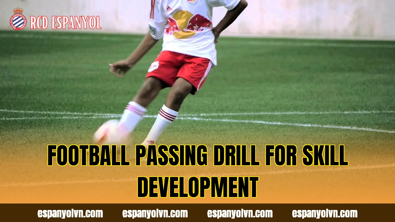 Football passing drill for skill development