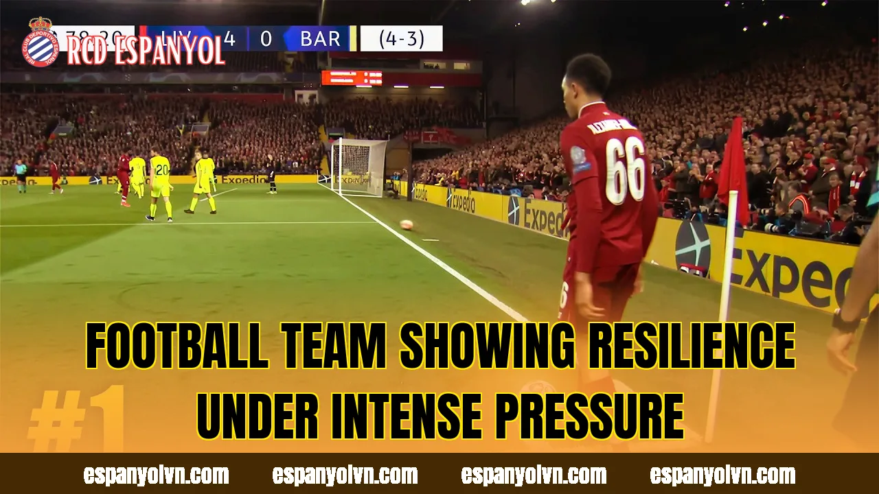 Football team showing resilience under intense pressure