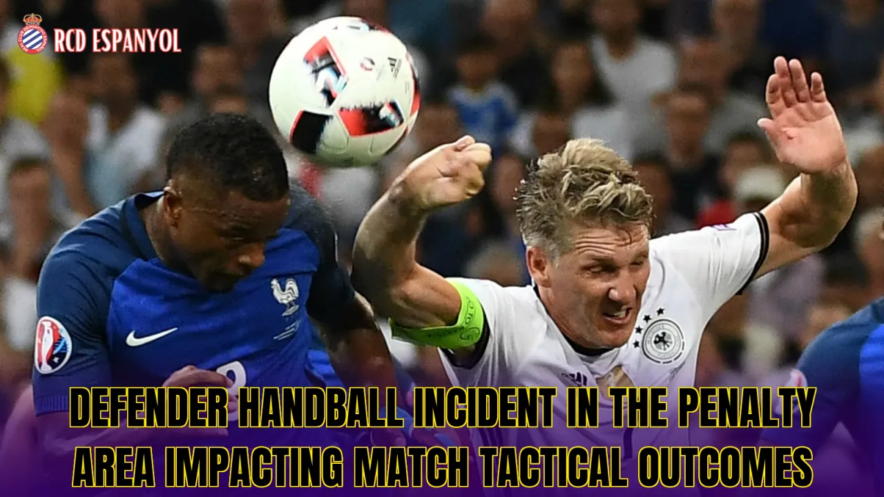 Defender handball incident in the penalty area impacting match tactical outcomes