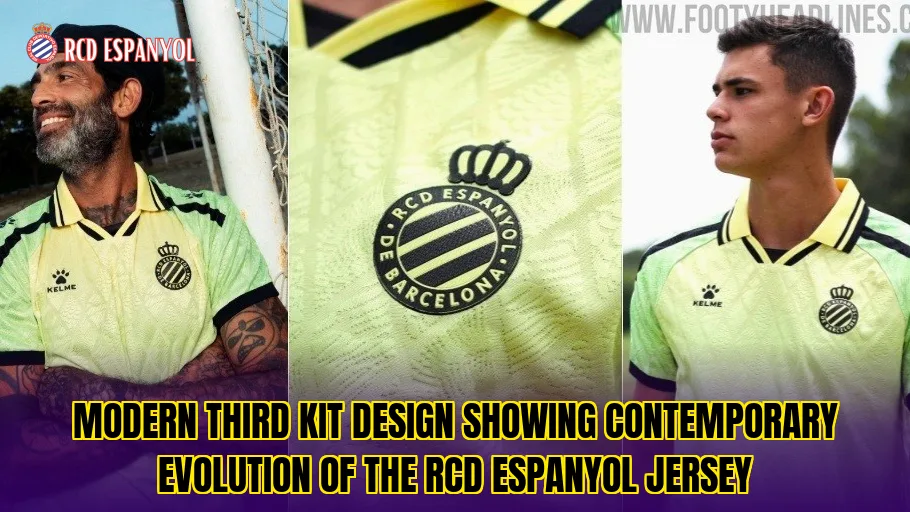 Modern third kit design showing contemporary evolution of the RCD Espanyol jersey